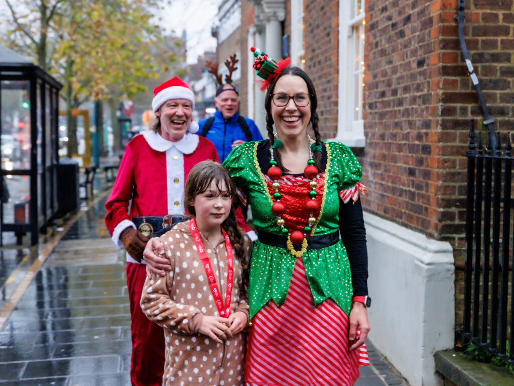 Rennie Grove Peace Hospice's annual Rudolph Run through St Albans. Photo: Neil Marshment