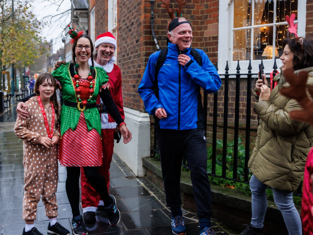 Rennie Grove Peace Hospice's annual Rudolph Run through St Albans. Photo: Neil Marshment