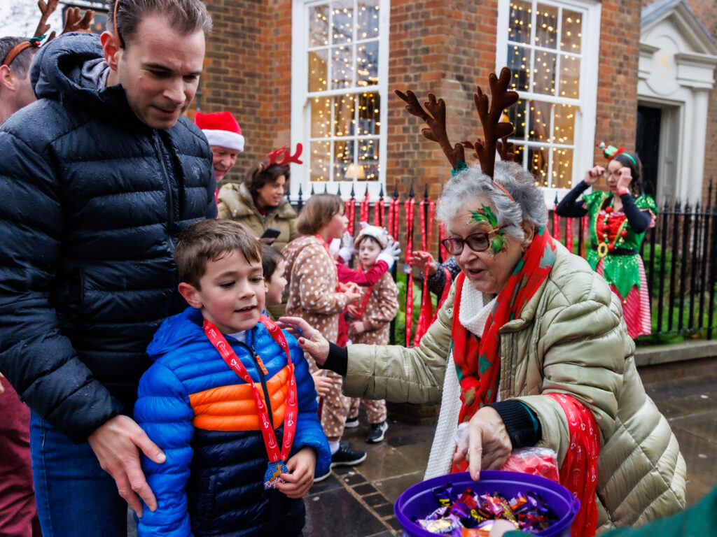Rennie Grove Peace Hospice's annual Rudolph Run through St Albans. Photo: Neil Marshment