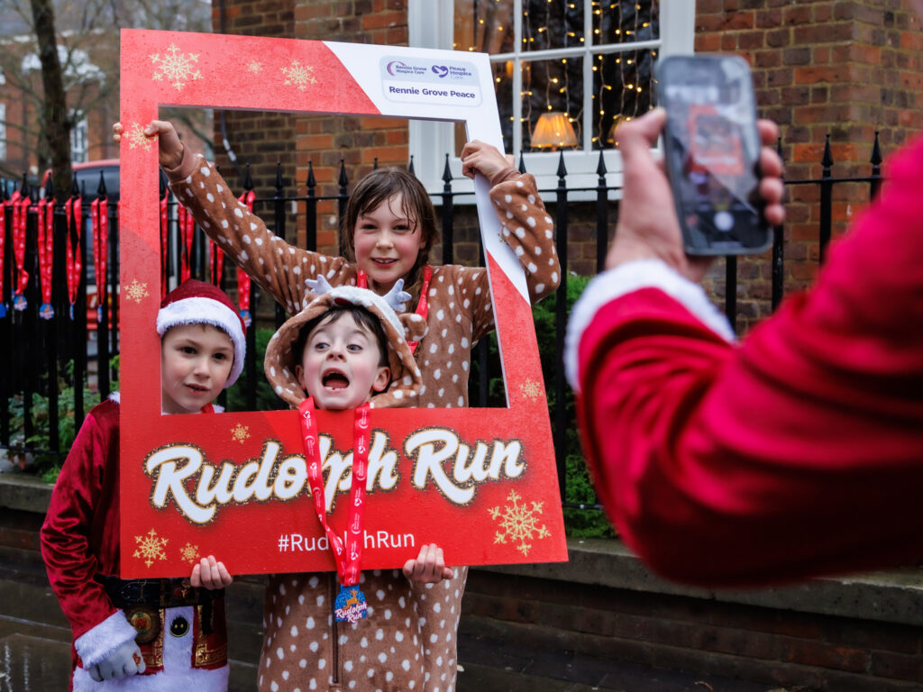 Rennie Grove Peace Hospice's annual Rudolph Run through St Albans. Photo: Neil Marshment