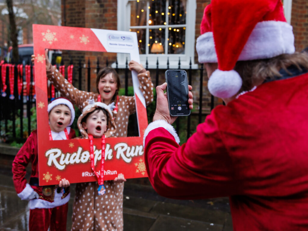 Rennie Grove Peace Hospice's annual Rudolph Run through St Albans. Photo: Neil Marshment
