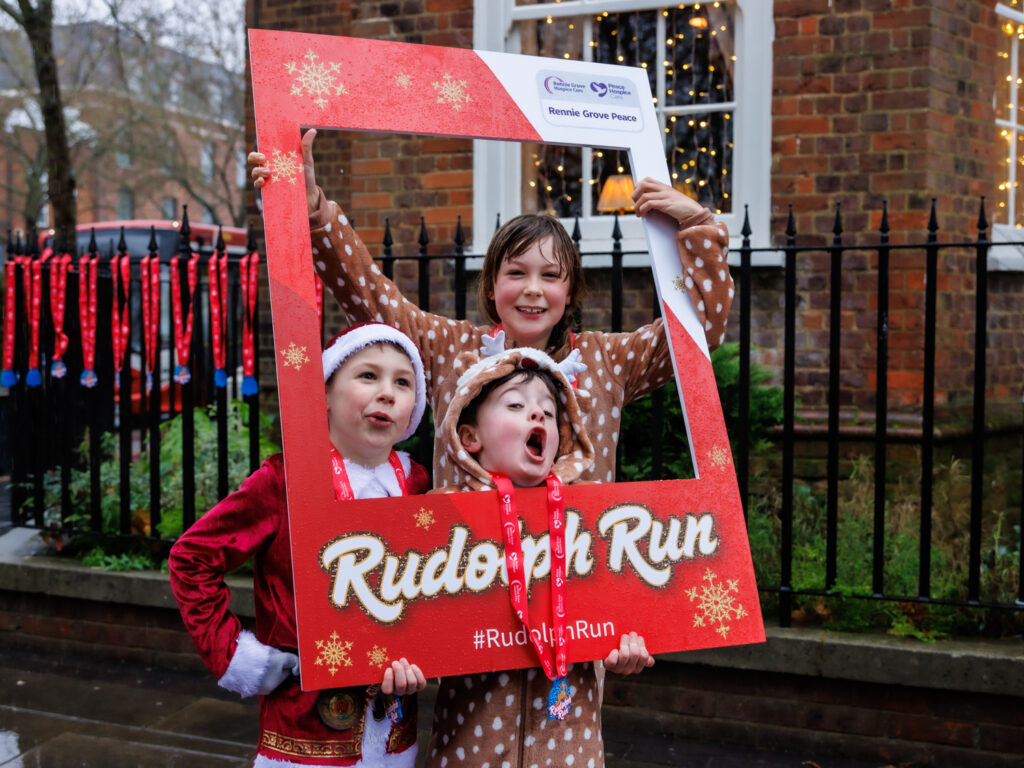 Rennie Grove Peace Hospice's annual Rudolph Run through St Albans. Photo: Neil Marshment