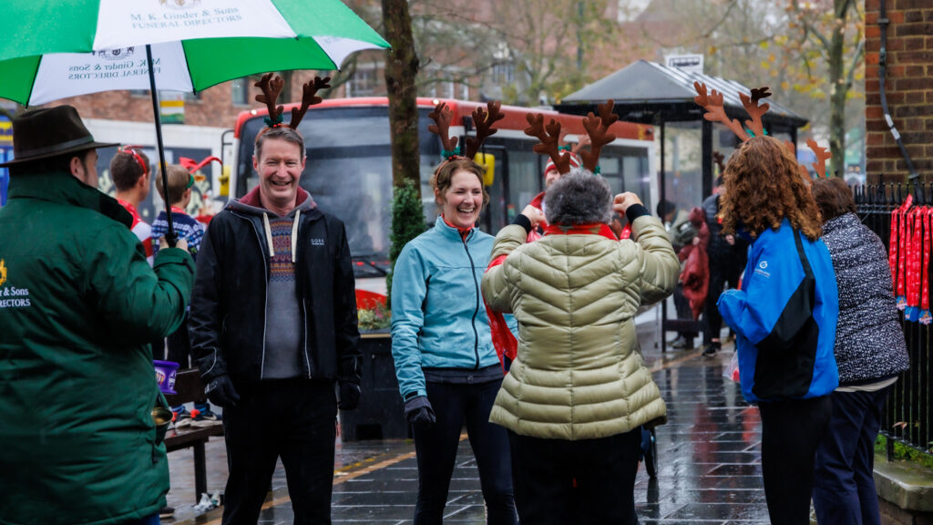 Rennie Grove Peace Hospice's annual Rudolph Run through St Albans. Photo: Neil Marshment