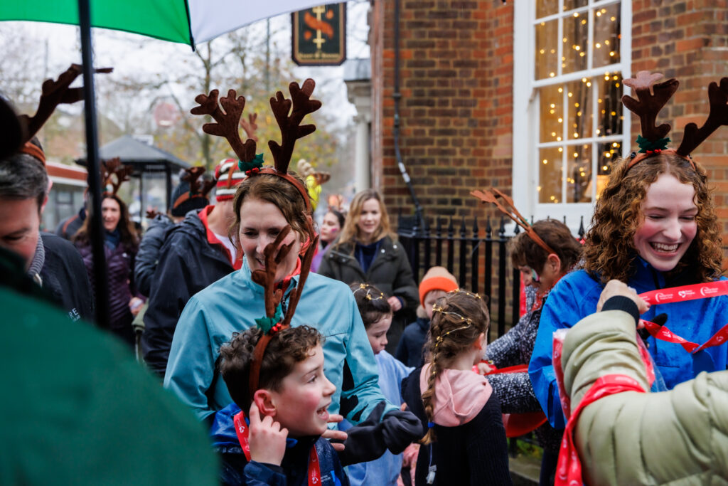 Rennie Grove Peace Hospice's annual Rudolph Run through St Albans. Photo: Neil Marshment