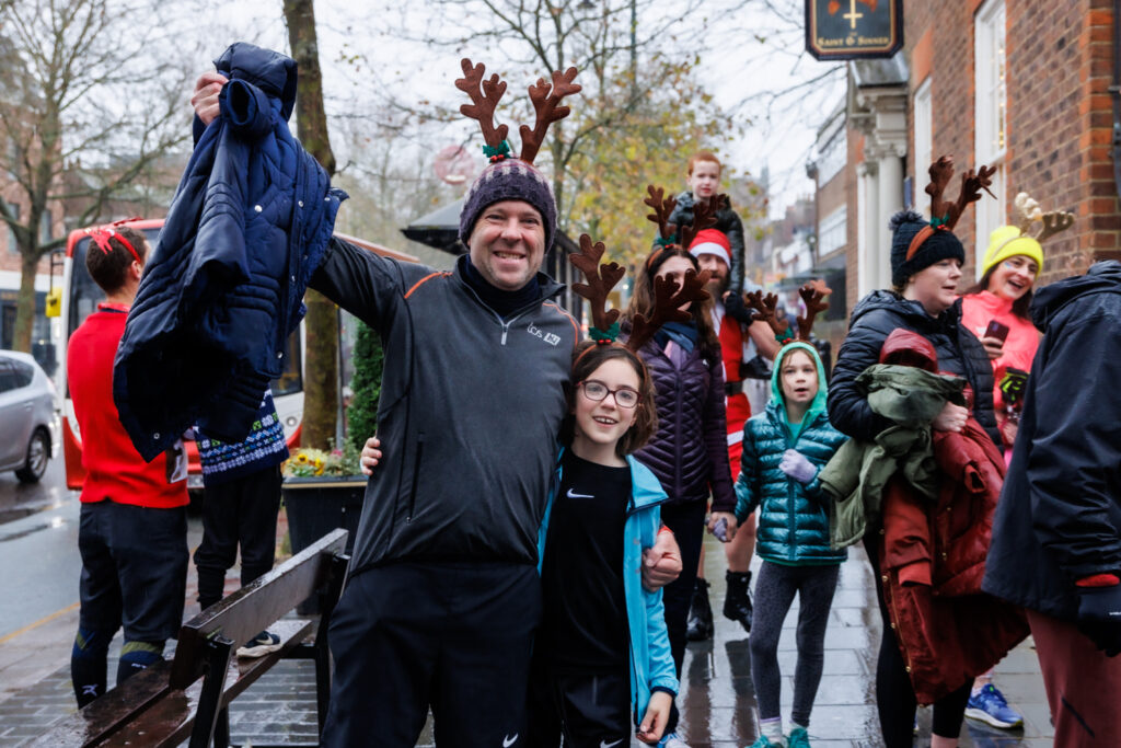 Rennie Grove Peace Hospice's annual Rudolph Run through St Albans. Photo: Neil Marshment