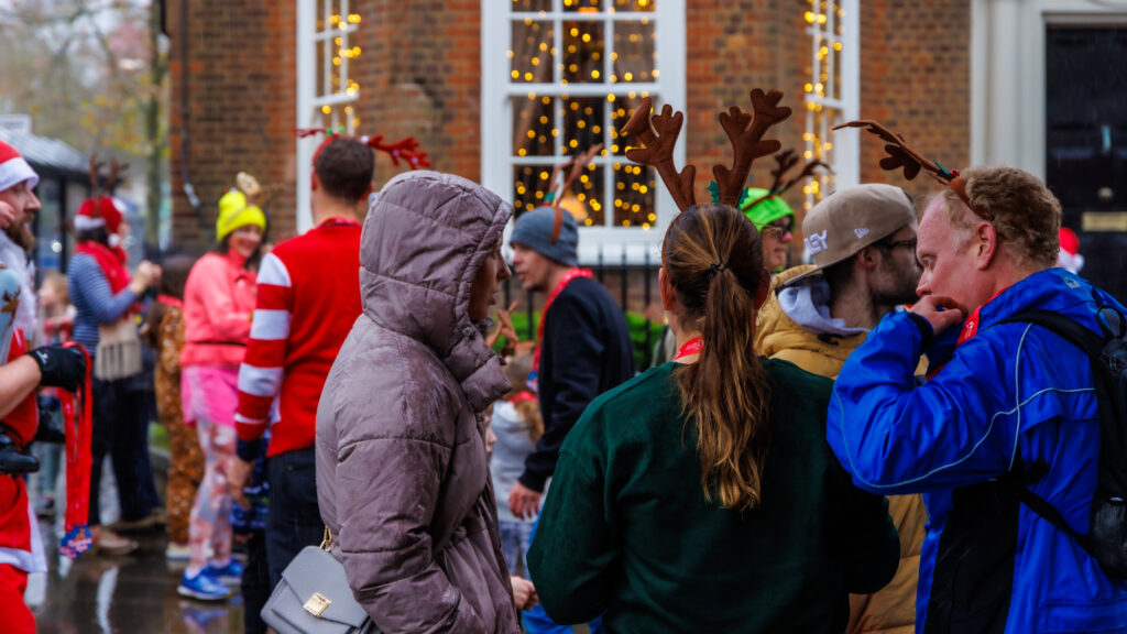 Rennie Grove Peace Hospice's annual Rudolph Run through St Albans. Photo: Neil Marshment