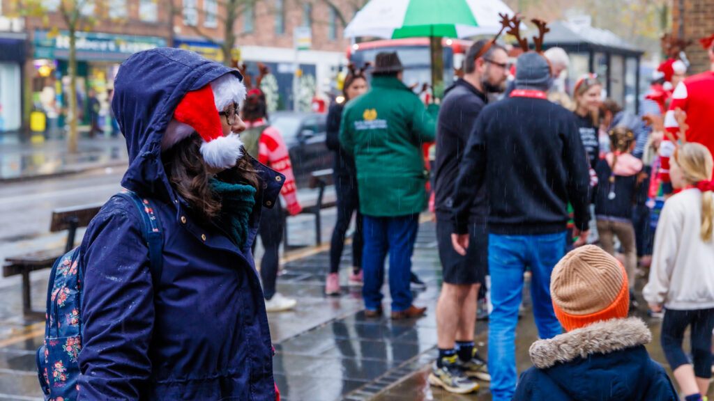 Rennie Grove Peace Hospice's annual Rudolph Run through St Albans. Photo: Neil Marshment
