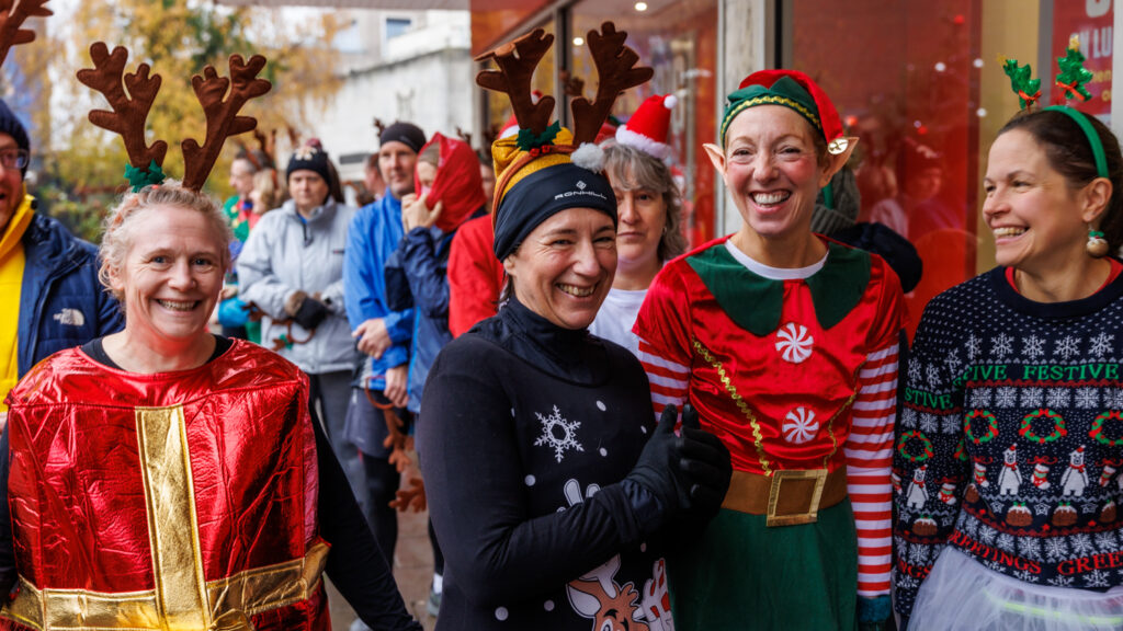 Rennie Grove Peace Hospice's annual Rudolph Run through St Albans. Photo: Neil Marshment