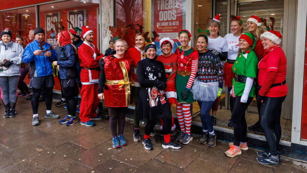 Rennie Grove Peace Hospice's annual Rudolph Run through St Albans. Photo: Neil Marshment