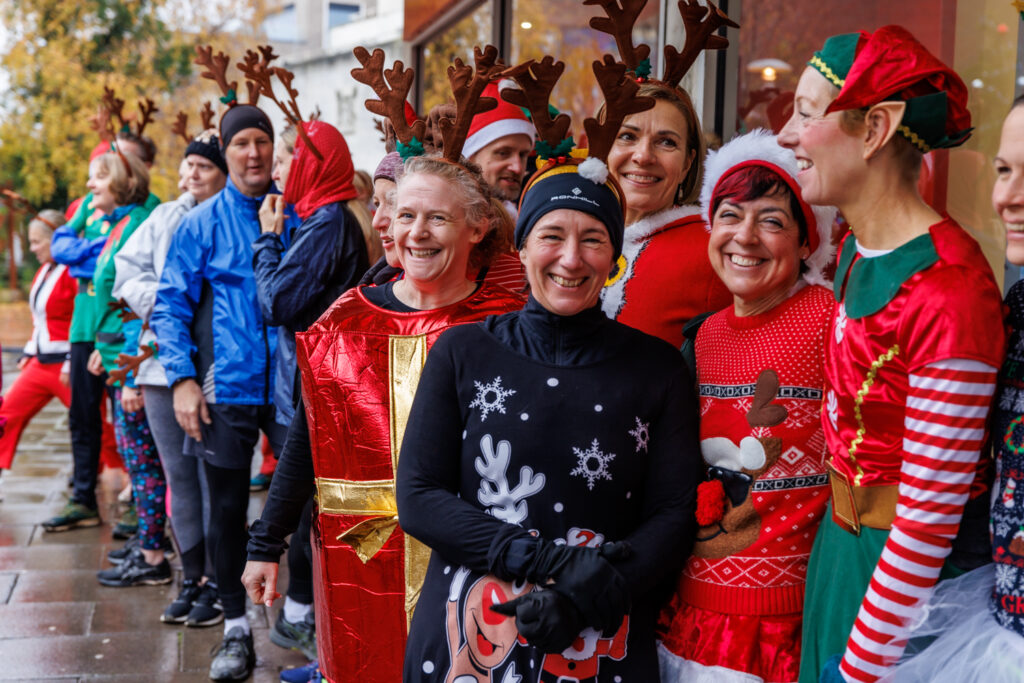 Rennie Grove Peace Hospice's annual Rudolph Run through St Albans. Photo: Neil Marshment