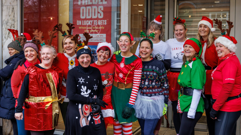 Rennie Grove Peace Hospice's annual Rudolph Run through St Albans. Photo: Neil Marshment