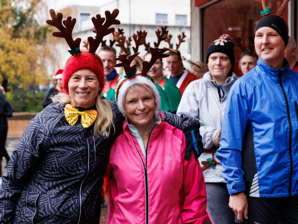 Rennie Grove Peace Hospice's annual Rudolph Run through St Albans. Photo: Neil Marshment