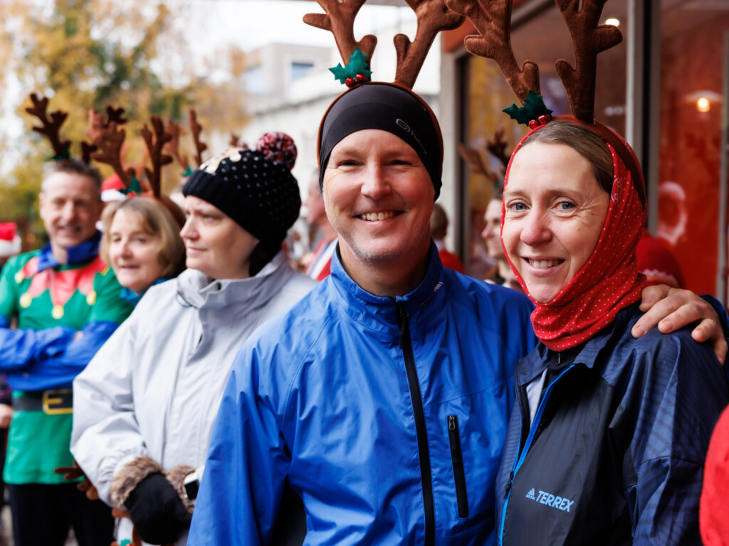 Rennie Grove Peace Hospice's annual Rudolph Run through St Albans. Photo: Neil Marshment