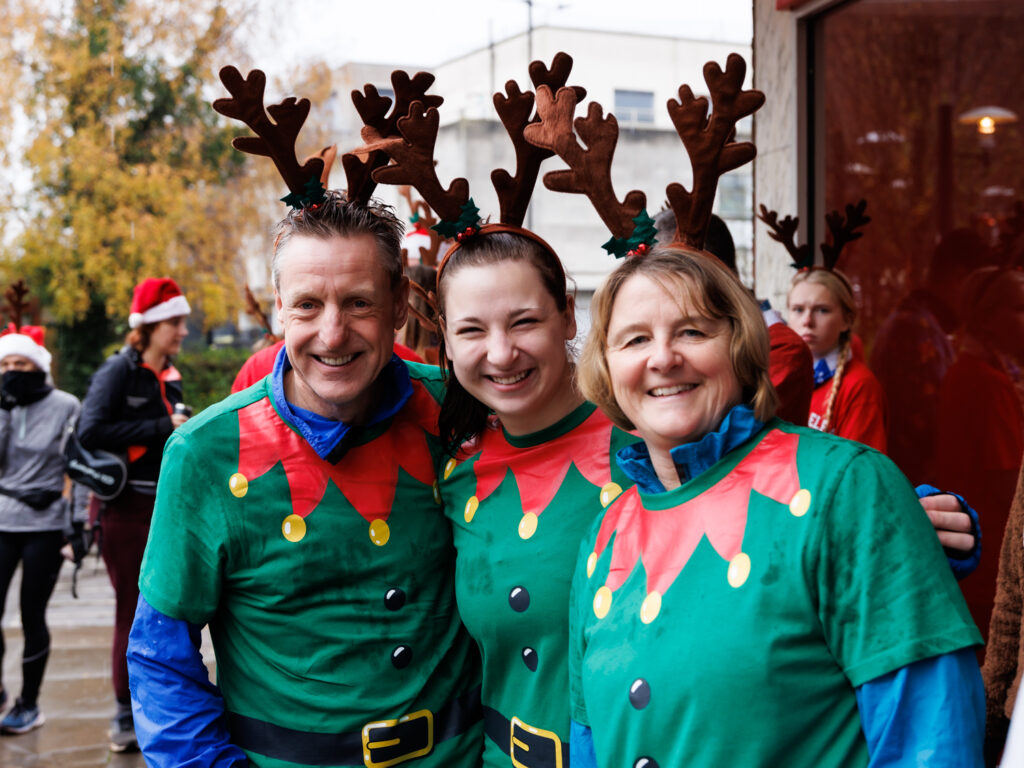 Rennie Grove Peace Hospice's annual Rudolph Run through St Albans. Photo: Neil Marshment
