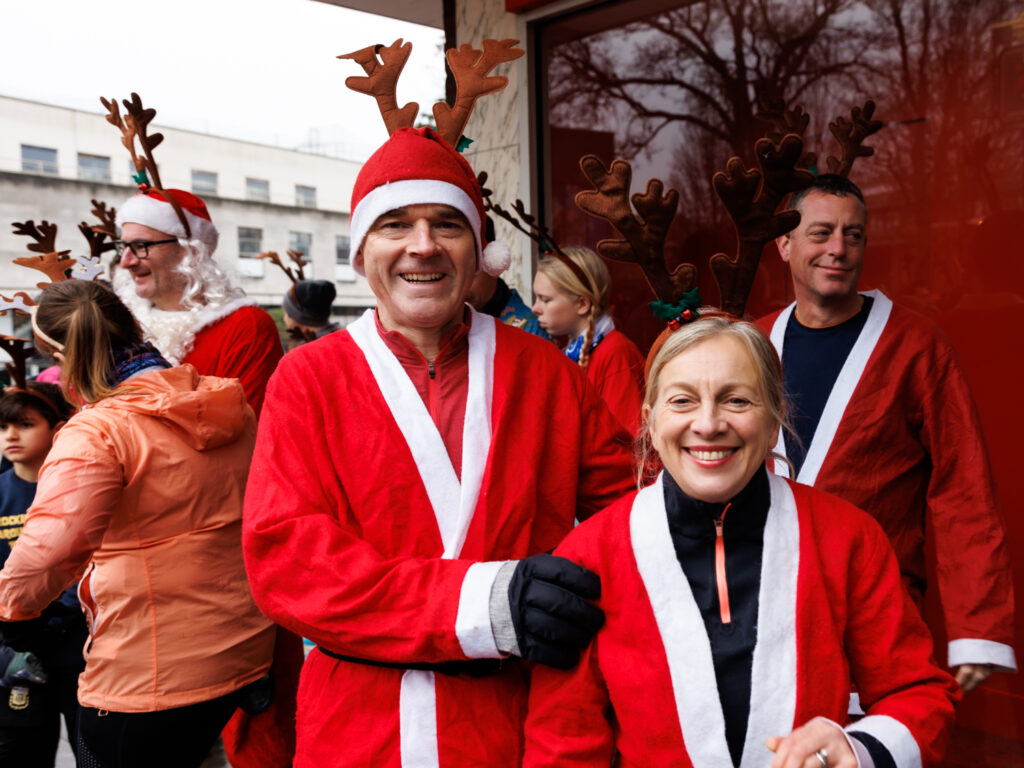 Rennie Grove Peace Hospice's annual Rudolph Run through St Albans. Photo: Neil Marshment