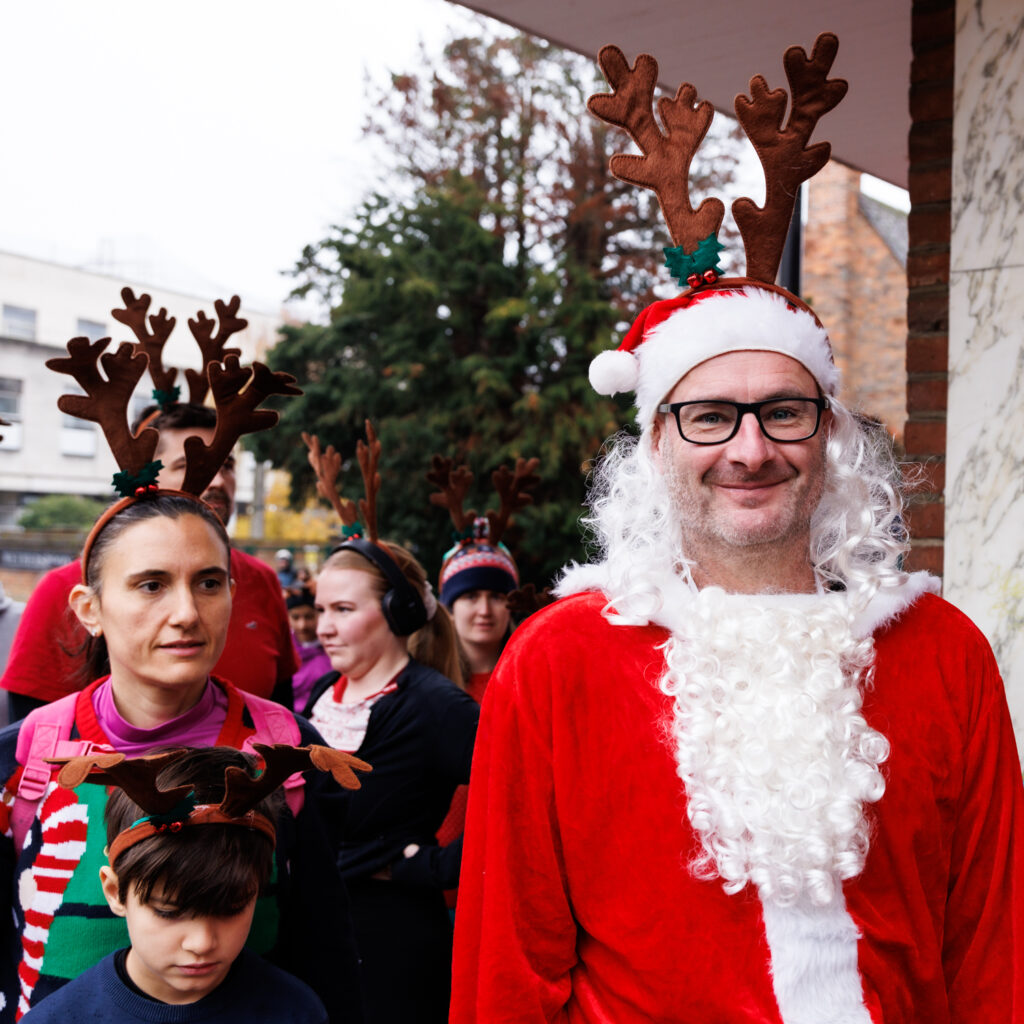 Rennie Grove Peace Hospice's annual Rudolph Run through St Albans. Photo: Neil Marshment