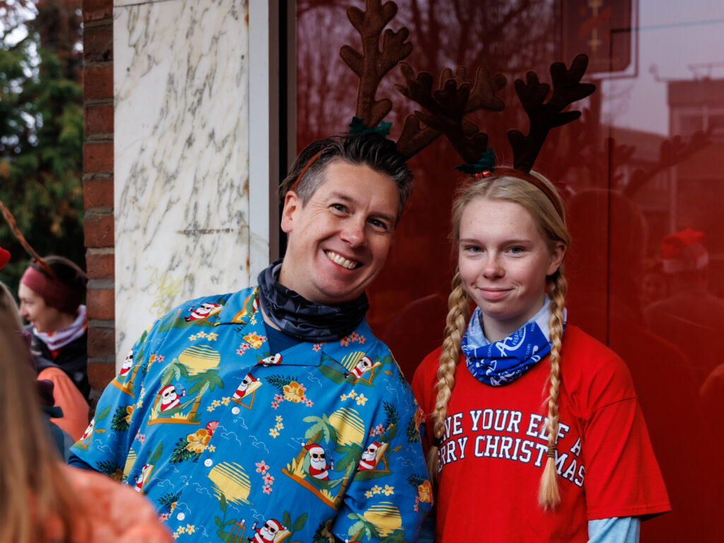 Rennie Grove Peace Hospice's annual Rudolph Run through St Albans. Photo: Neil Marshment