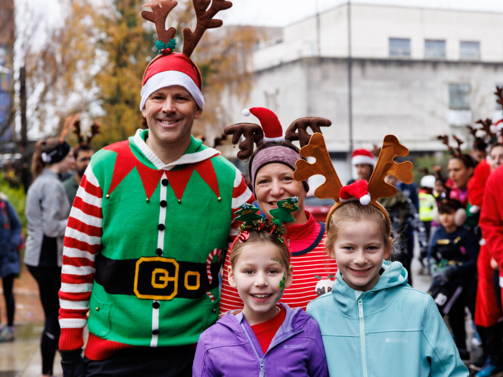Rennie Grove Peace Hospice's annual Rudolph Run through St Albans. Photo: Neil Marshment
