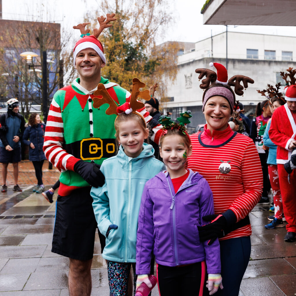 Rennie Grove Peace Hospice's annual Rudolph Run through St Albans. Photo: Neil Marshment
