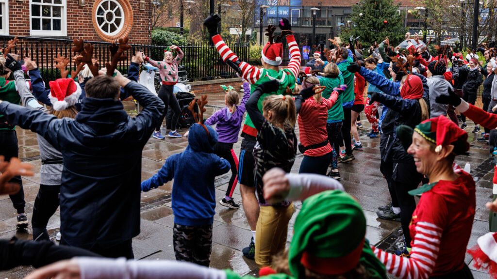Rennie Grove Peace Hospice's annual Rudolph Run through St Albans. Photo: Neil Marshment