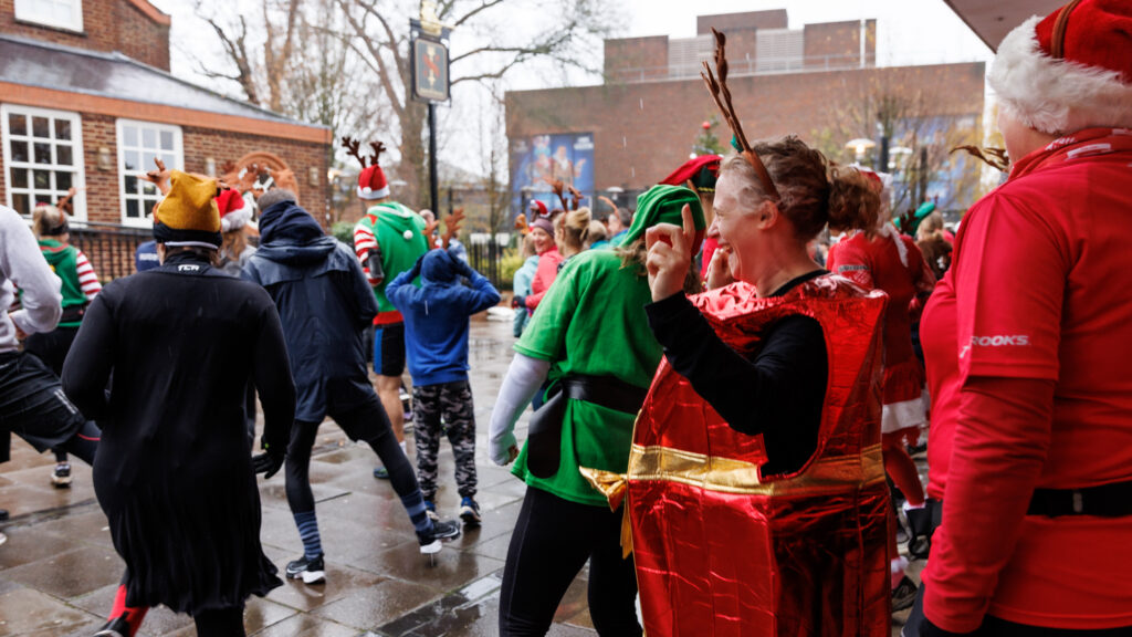 Rennie Grove Peace Hospice's annual Rudolph Run through St Albans. Photo: Neil Marshment