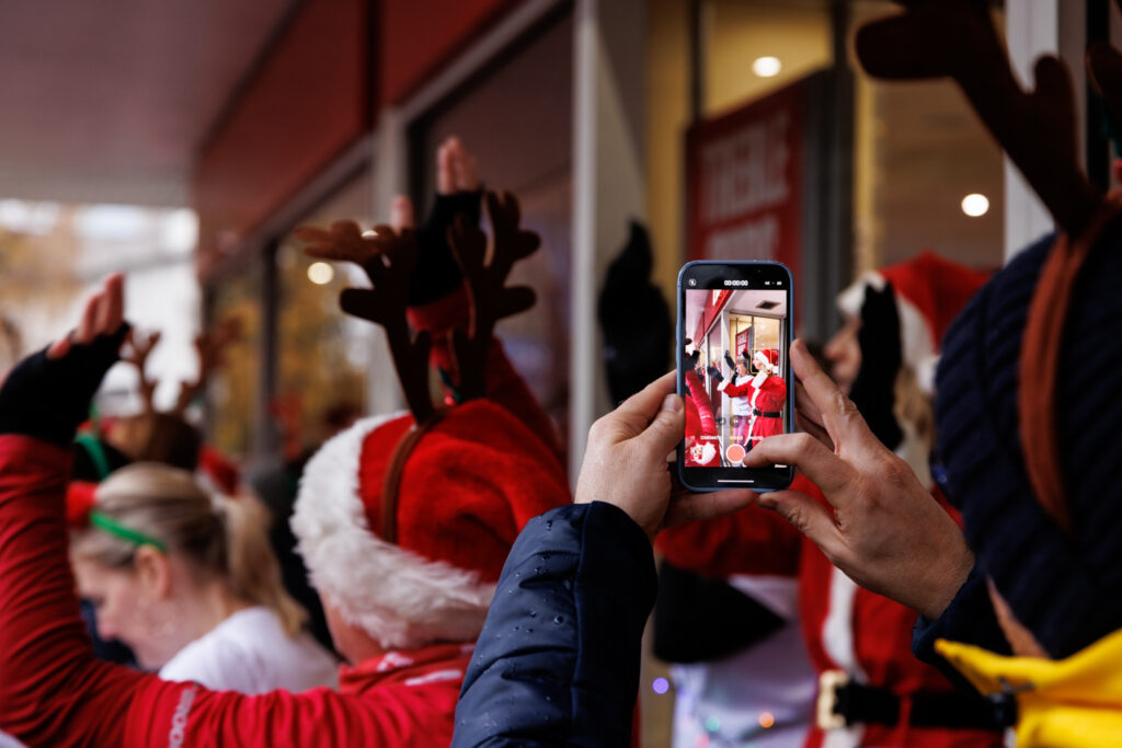 Rennie Grove Peace Hospice's annual Rudolph Run through St Albans. Photo: Neil Marshment