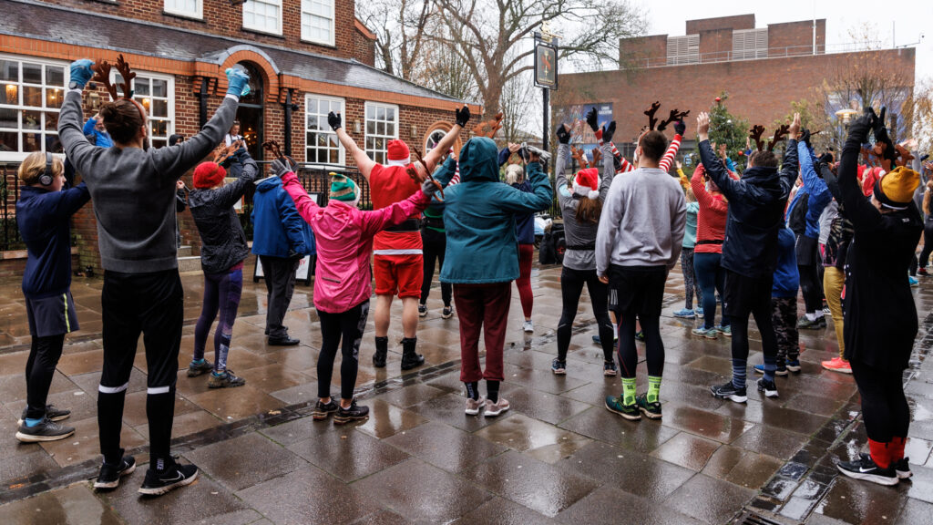 Rennie Grove Peace Hospice's annual Rudolph Run through St Albans. Photo: Neil Marshment