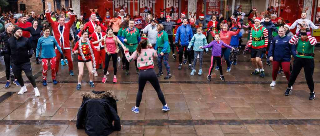 Rennie Grove Peace Hospice's annual Rudolph Run through St Albans. Photo: Neil Marshment