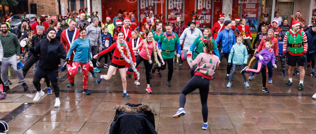 Rennie Grove Peace Hospice's annual Rudolph Run through St Albans. Photo: Neil Marshment