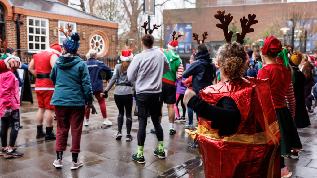 Rennie Grove Peace Hospice's annual Rudolph Run through St Albans. Photo: Neil Marshment