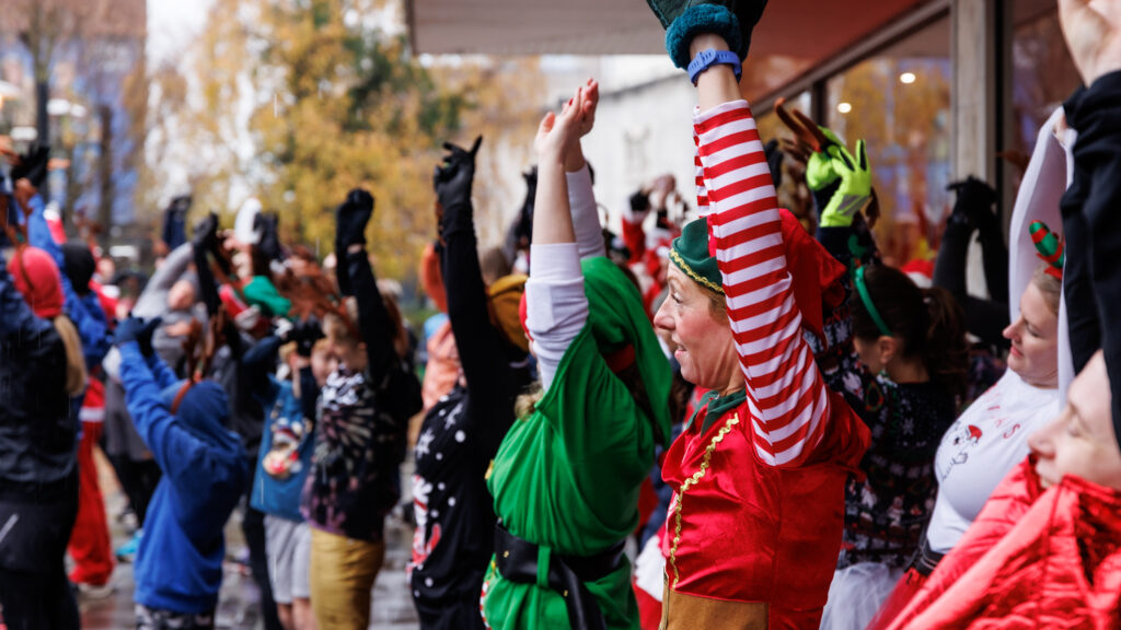 Rennie Grove Peace Hospice's annual Rudolph Run through St Albans. Photo: Neil Marshment