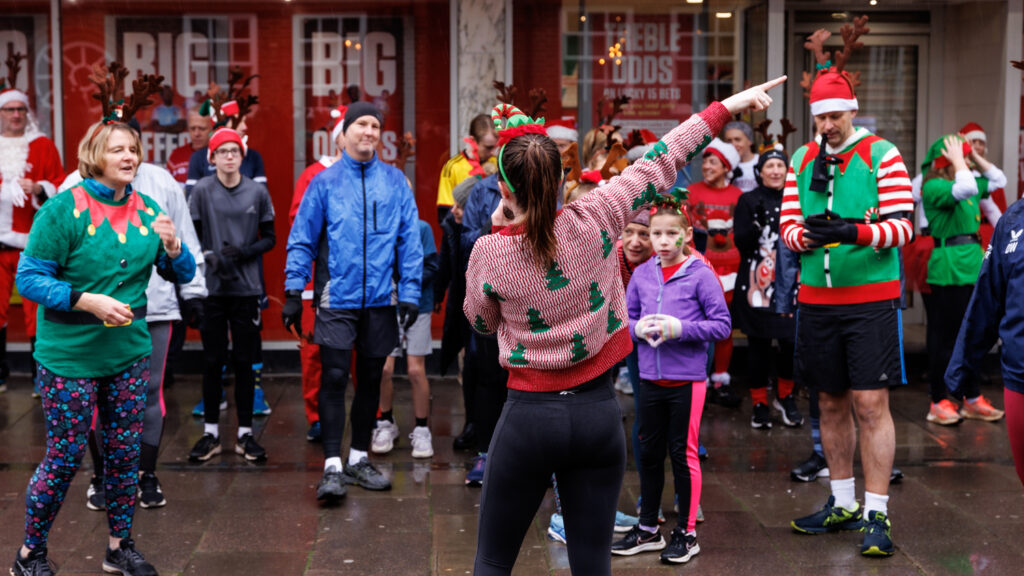 Rennie Grove Peace Hospice's annual Rudolph Run through St Albans. Photo: Neil Marshment