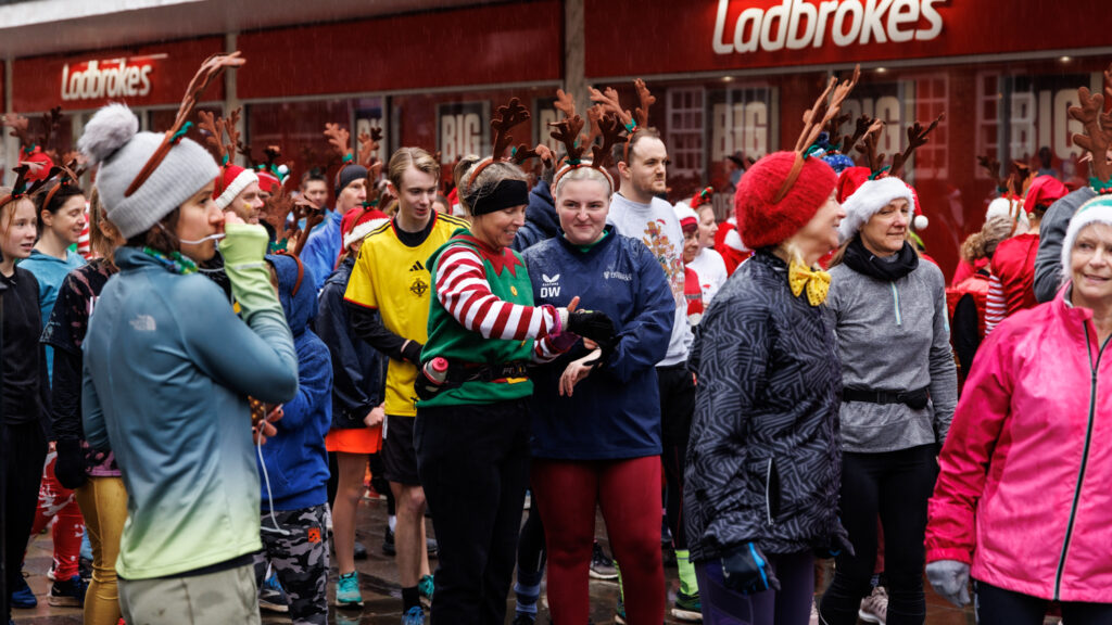 Rennie Grove Peace Hospice's annual Rudolph Run through St Albans. Photo: Neil Marshment