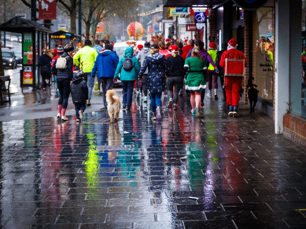 Rennie Grove Peace Hospice's annual Rudolph Run through St Albans. Photo: Neil Marshment