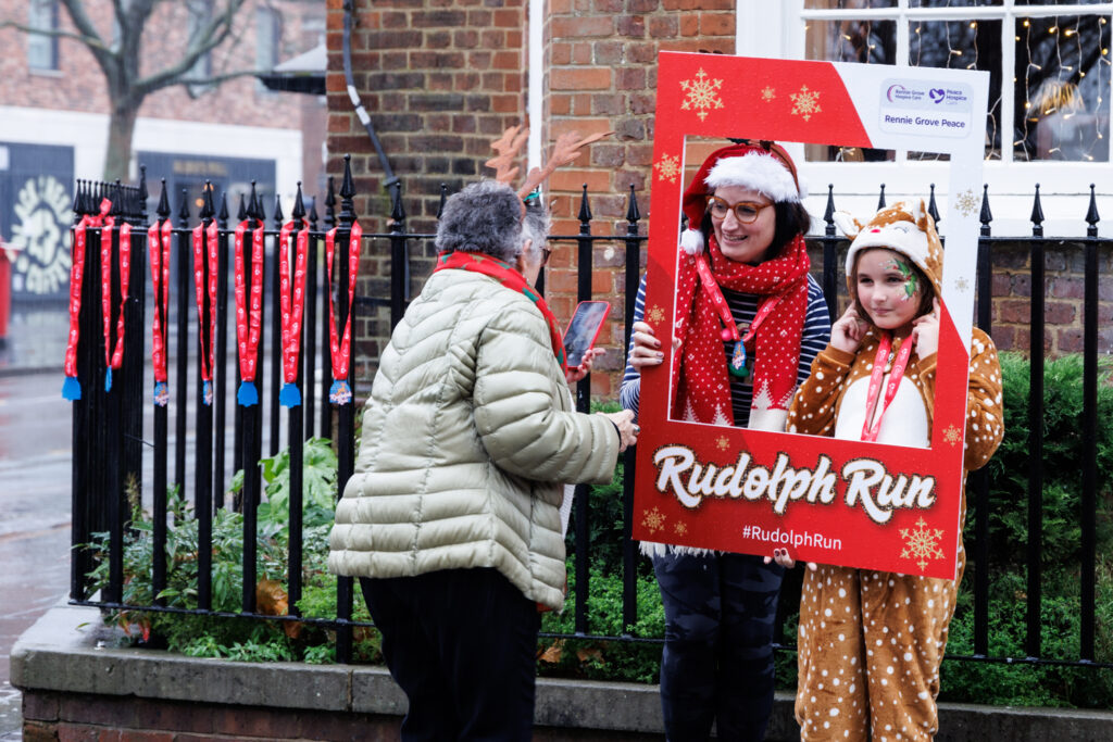 Rennie Grove Peace Hospice's annual Rudolph Run through St Albans. Photo: Neil Marshment