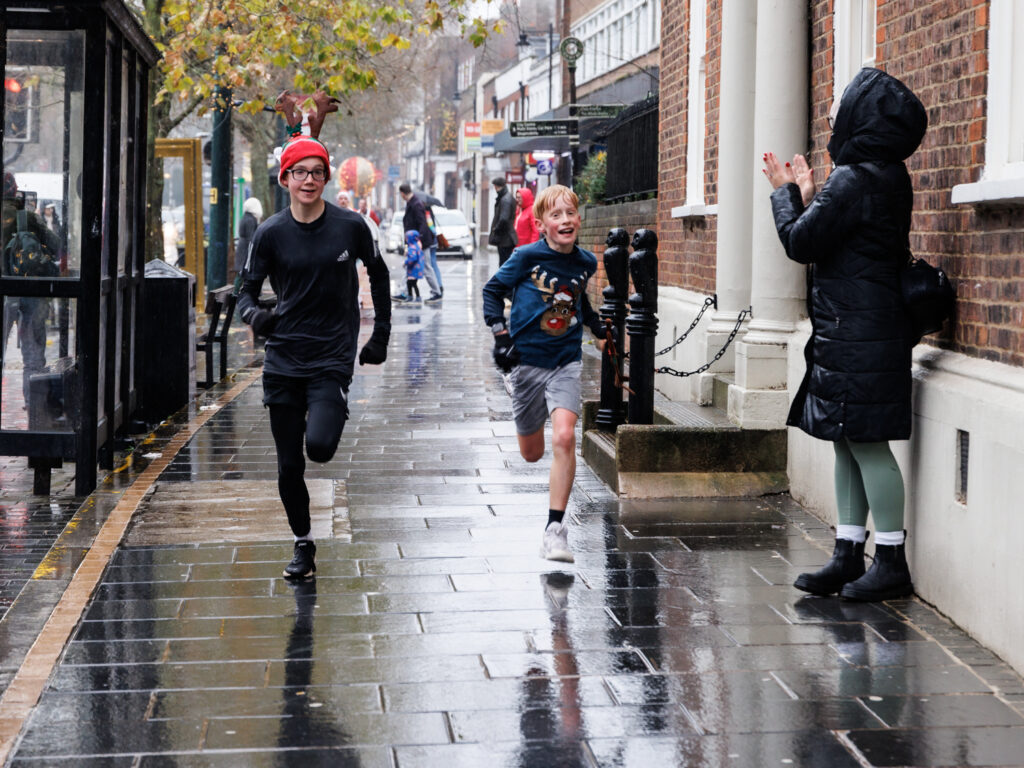 Rennie Grove Peace Hospice's annual Rudolph Run through St Albans. Photo: Neil Marshment