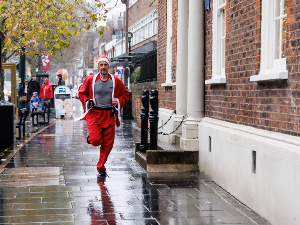 Rennie Grove Peace Hospice's annual Rudolph Run through St Albans. Photo: Neil Marshment
