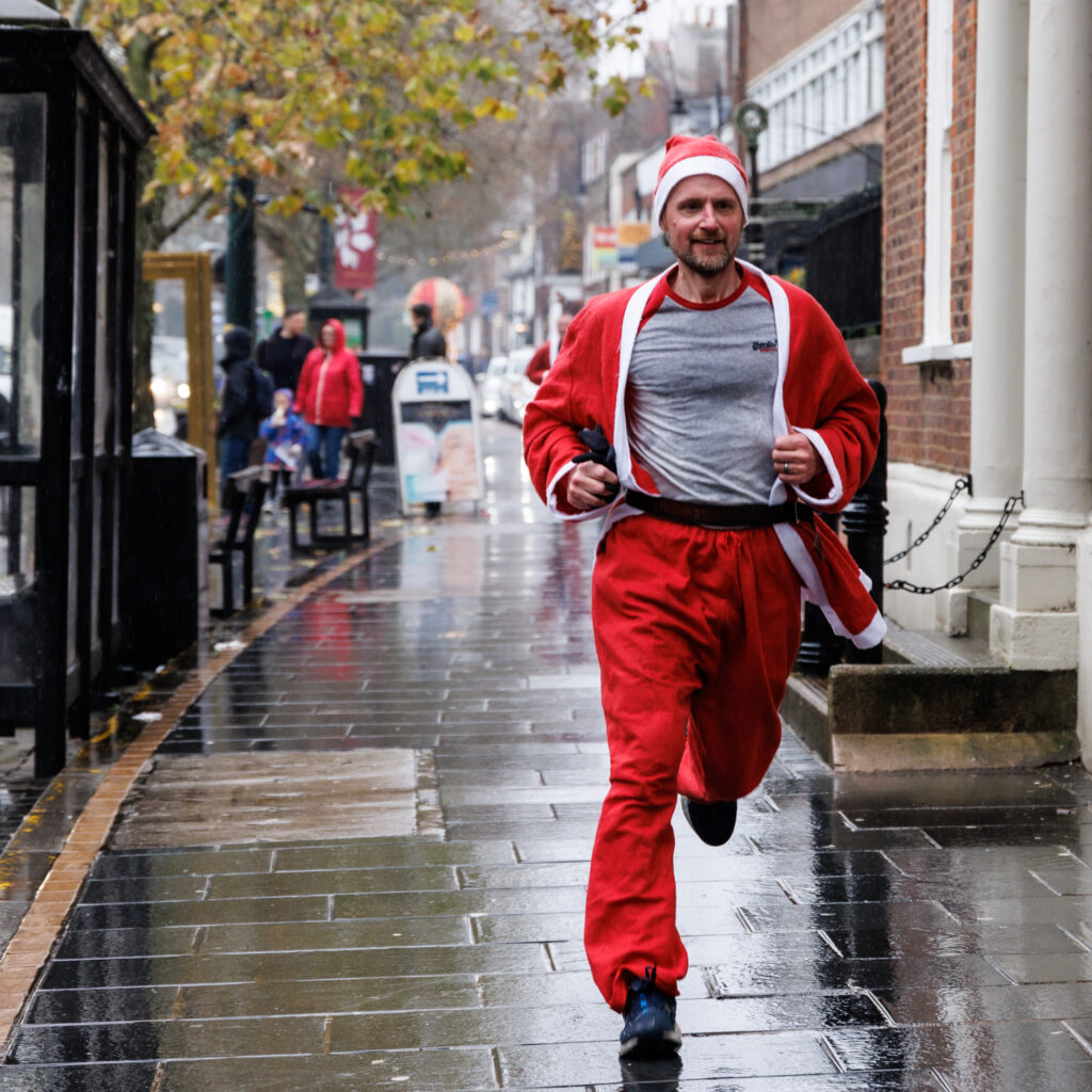Rennie Grove Peace Hospice's annual Rudolph Run through St Albans. Photo: Neil Marshment