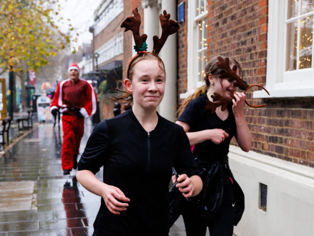 Rennie Grove Peace Hospice's annual Rudolph Run through St Albans. Photo: Neil Marshment