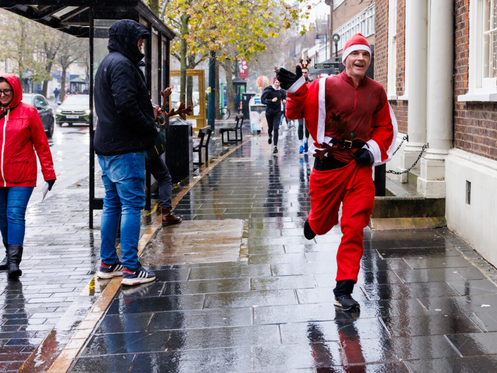 Rennie Grove Peace Hospice's annual Rudolph Run through St Albans. Photo: Neil Marshment