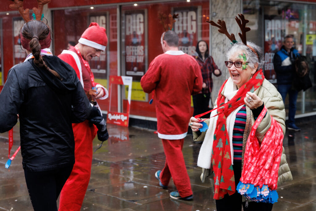 Rennie Grove Peace Hospice's annual Rudolph Run through St Albans. Photo: Neil Marshment