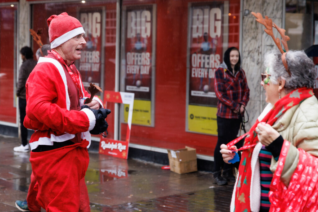 Rennie Grove Peace Hospice's annual Rudolph Run through St Albans. Photo: Neil Marshment