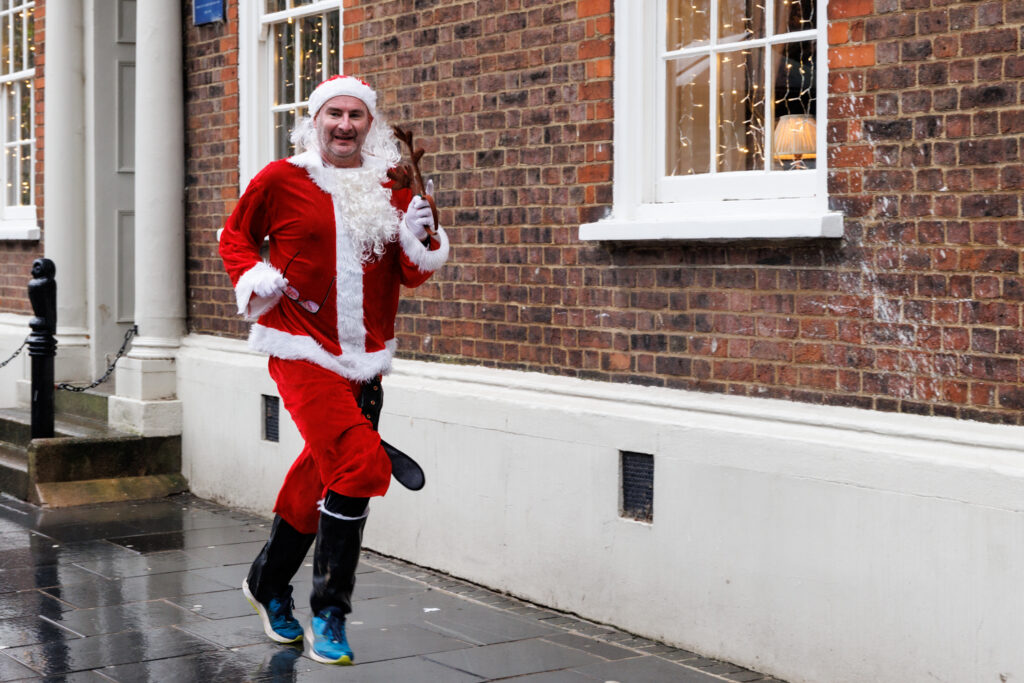 Rennie Grove Peace Hospice's annual Rudolph Run through St Albans. Photo: Neil Marshment