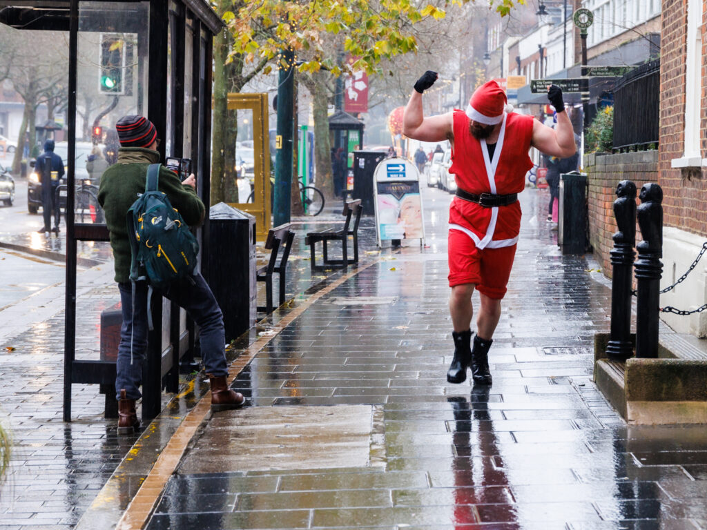 Rennie Grove Peace Hospice's annual Rudolph Run through St Albans. Photo: Neil Marshment