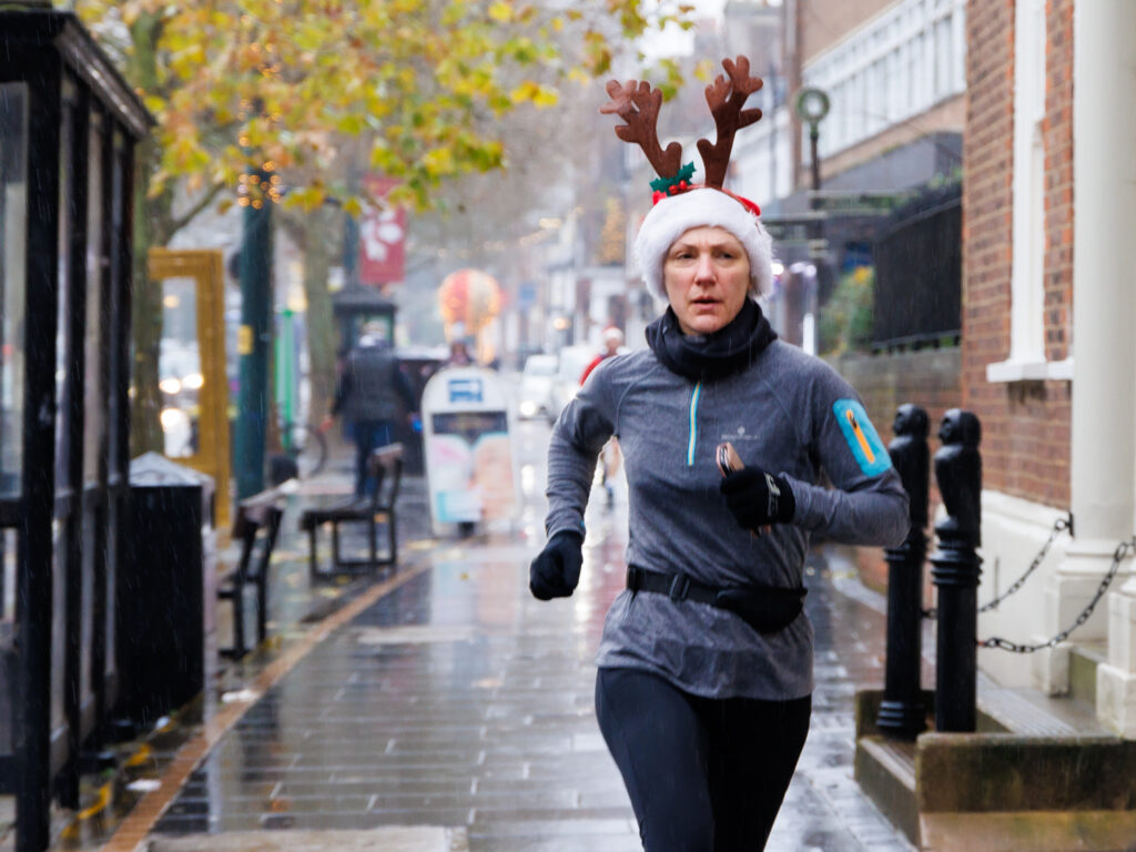 Rennie Grove Peace Hospice's annual Rudolph Run through St Albans. Photo: Neil Marshment