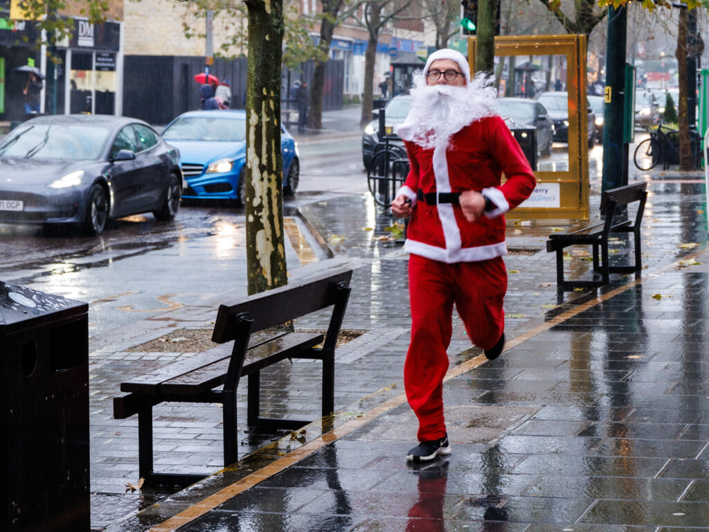 Rennie Grove Peace Hospice's annual Rudolph Run through St Albans. Photo: Neil Marshment