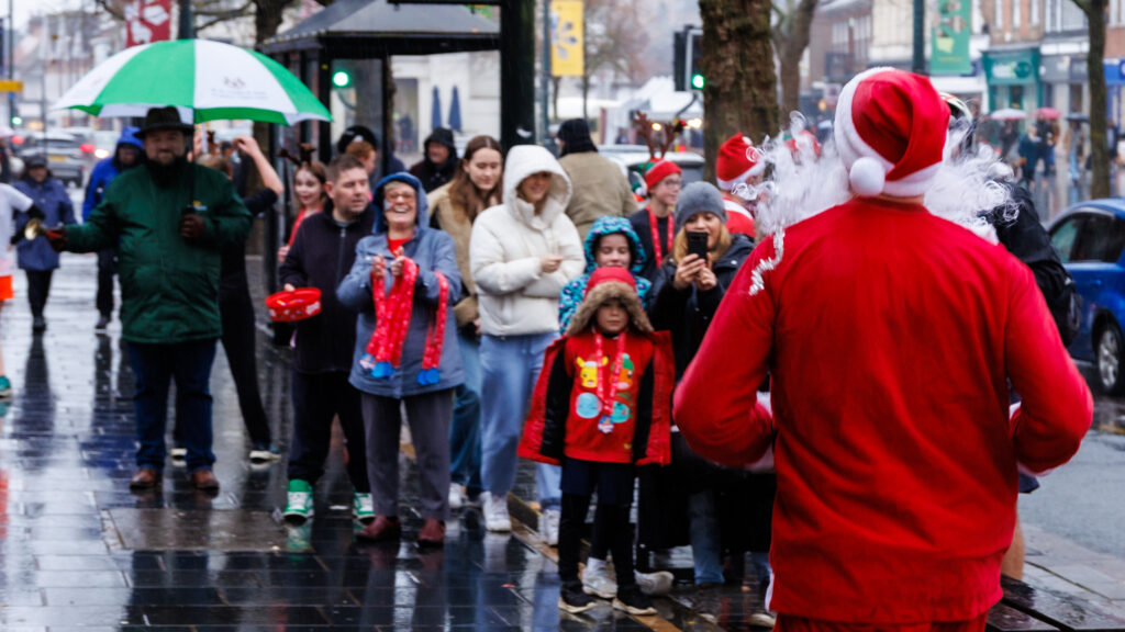Rennie Grove Peace Hospice's annual Rudolph Run through St Albans. Photo: Neil Marshment