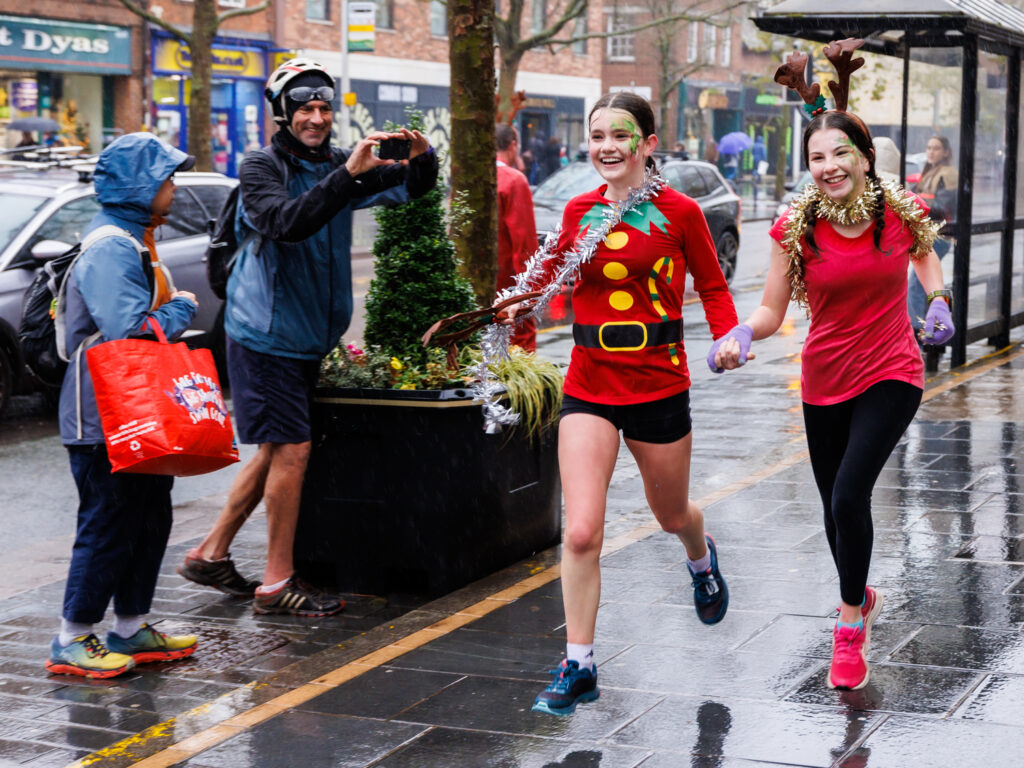 Rennie Grove Peace Hospice's annual Rudolph Run through St Albans. Photo: Neil Marshment