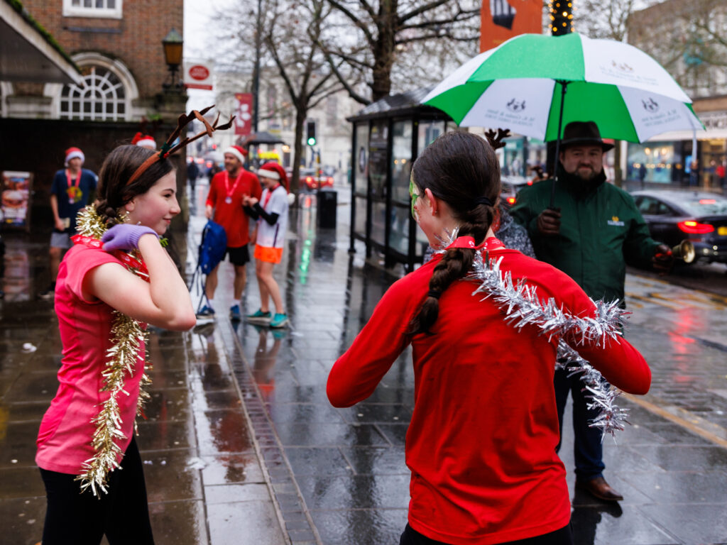 Rennie Grove Peace Hospice's annual Rudolph Run through St Albans. Photo: Neil Marshment