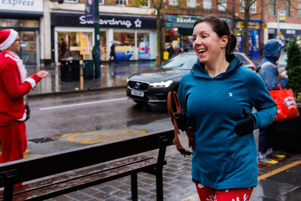 Rennie Grove Peace Hospice's annual Rudolph Run through St Albans. Photo: Neil Marshment